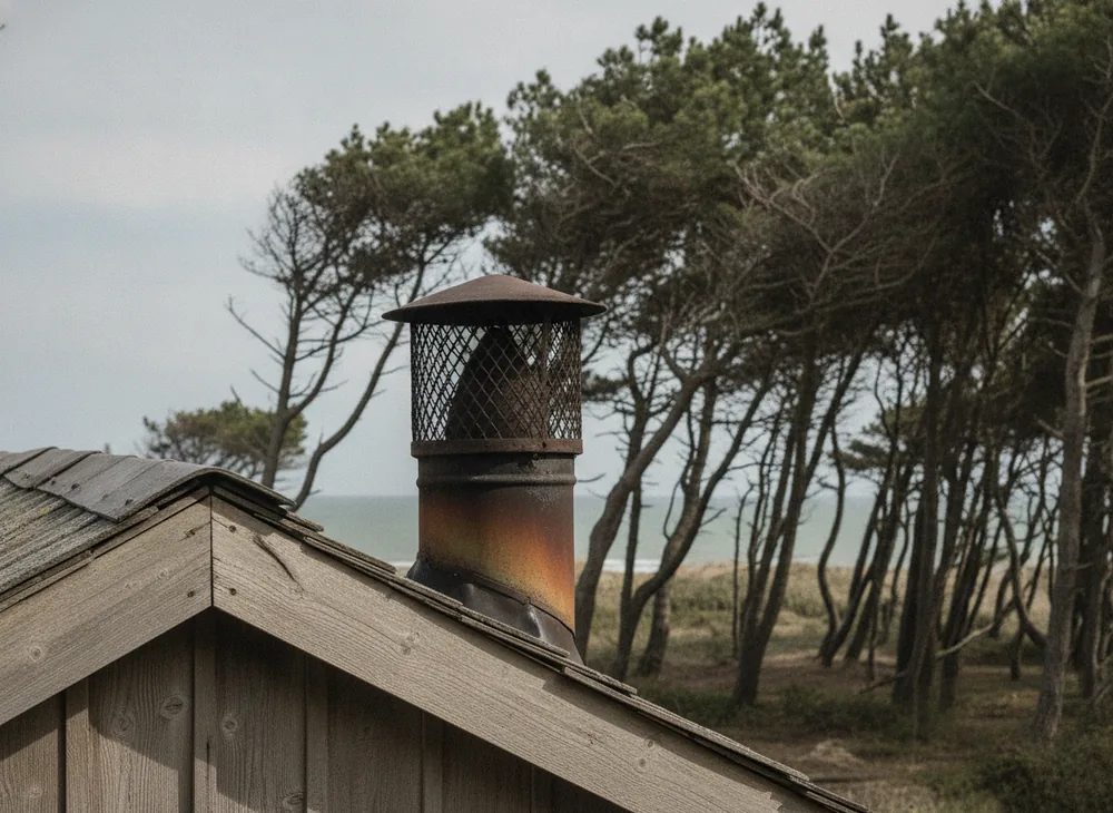 Ramonage d'un conduit de cheminée à Lège-Cap-Ferret