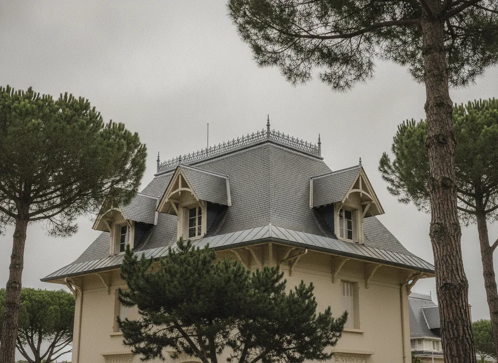 Toiture à Arcachon reprise par un couvreur du Bassin d'Arcachon